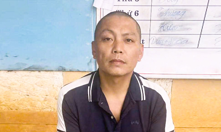 Nguyễn Anh Hào tại cơ quan công an. (Ảnh: CACC)