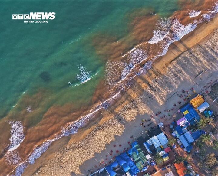 Ông Nguyễn Văn Hóa, Chủ tịch UBND phường Hoài Nhơn Bắc thông tin, nguyên nhân cụ thể và mức độ ảnh hưởng của hiện tượng "thủy triều đỏ" xuất hiện tại bờ biển thôn Thiện Chánh cần được cơ quan chuyên môn kiểm tra, xác định cụ thể.