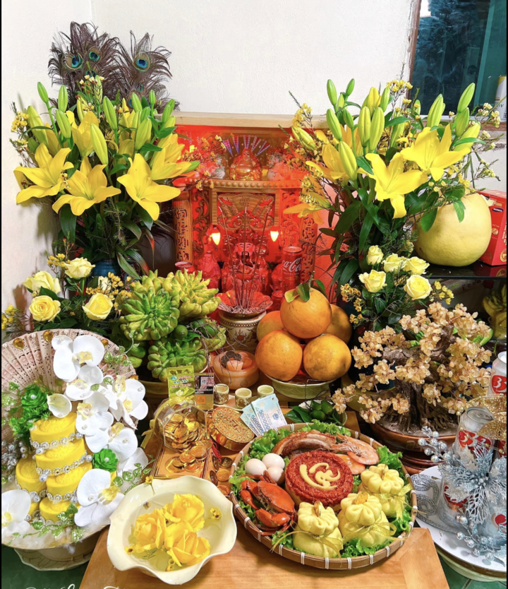 Gợi ý mâm lễ cúng ngày vía thần Tài. (Ảnh: Loan Tran)