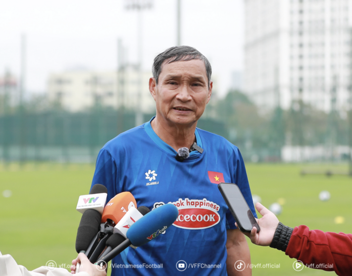 HLV Mai Đức Chung cho biết đến thời điểm hiện tại, ban huấn luyện đã hoàn thành toàn bộ giáo án đề ra. (Nguồn: VFF)