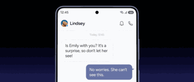 Công nghệ màn hình chống nhìn trộm chủ động giúp giới hạn góc nhìn, bảo vệ tuyệt đối các nội dung riêng tư và thông báo trên màn hình.