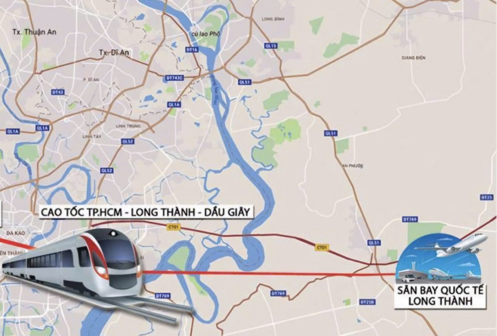 Tuyến đường sắt Thủ Thiêm- Long Thành là một trong các dự án giao thông lớn khởi công năm nay.