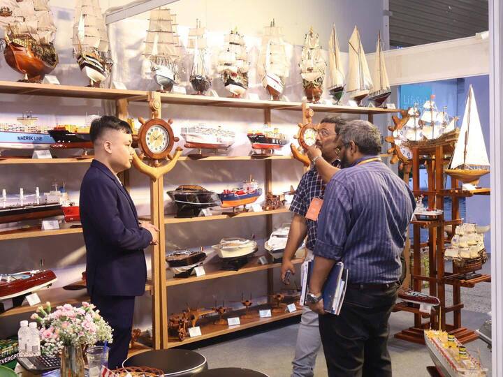 Các sản phẩm thuyền gỗ thu hút sự quan tâm của các nhà mua hàng quốc tế.