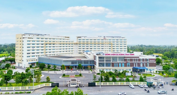 Bệnh viện Đa khoa Trà Vinh - nơi xảy ra vụ nổ. (Ảnh: B.L)