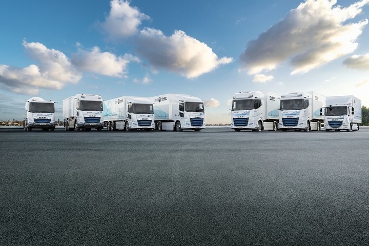 Một số mẫu xe tải điện của hãng DAF. (Ảnh: IOplus)