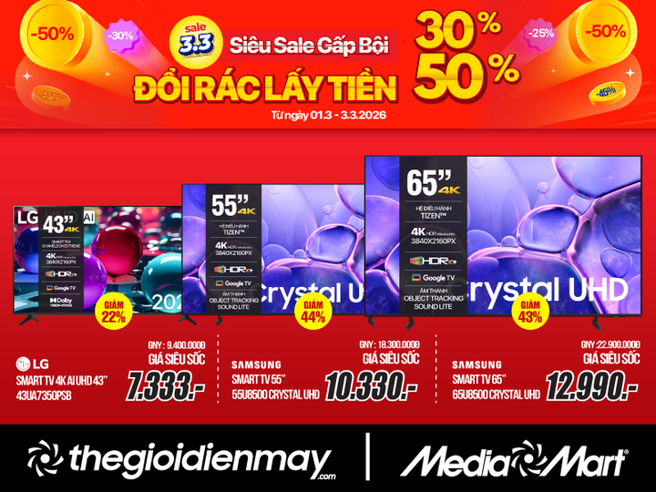 MediaMart 3/3 siêu sale gấp bội - đổi rác lấy tiền giảm đến 50% - 2