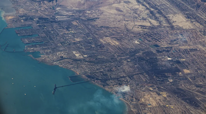 Ảnh chụp từ trên không cảng Fujairah, Các Tiểu vương quốc Ả Rập Thống nhất. (Nguồn: Reuters)