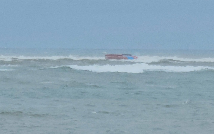 Hiện trường nơi chiếc tàu cá gặp nạn