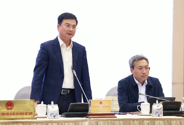 Phó Thống đốc NHNN Phạm Thanh Hà tại họp báo chiều 4/3. (Ảnh: VG/PNB)