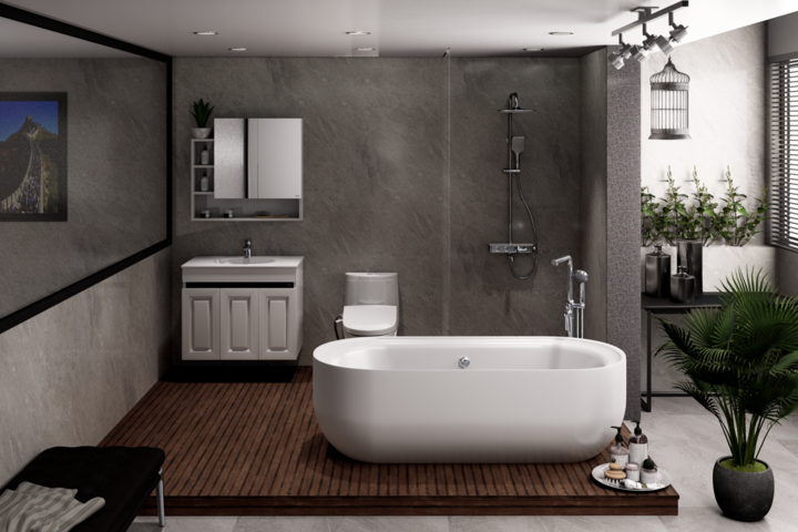 Không gian sáng sạch chuẩn sang khi có các thiết bị vệ sinh Caesar.