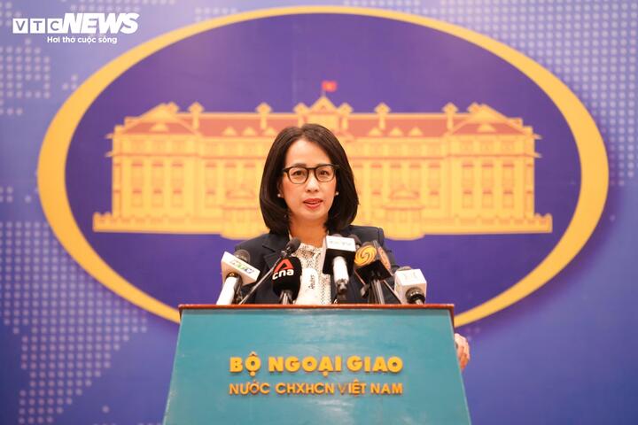 Người phát ngôn Bộ Ngoại giao Phạm Thu Hằng. (Ảnh: Minh Quang)