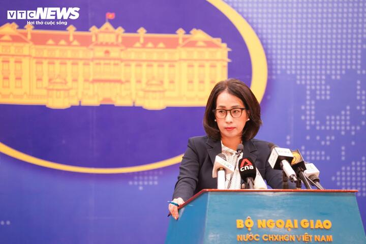 Người phát ngôn Bộ Ngoại giao Phạm Thu Hằng (Ảnh: Minh Quang)