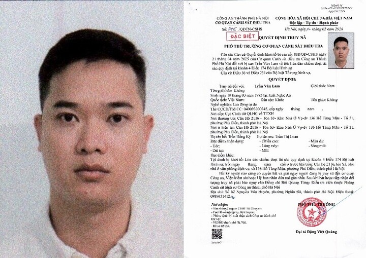Quyết định truy nã đối tượng Trần Văn Lam