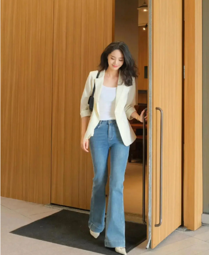 Bộ trang phục này mang lại cho bạn vẻ ngoài trẻ trung.