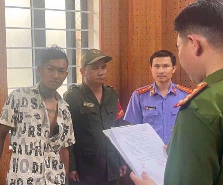 Lương Quốc Thuận bị bắt giam. (Ảnh: C.A)