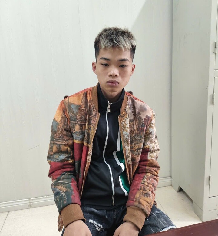 Vũ Văn Hiếu tại cơ quan Công an. (Ảnh: Công an tỉnh Hưng Yên)