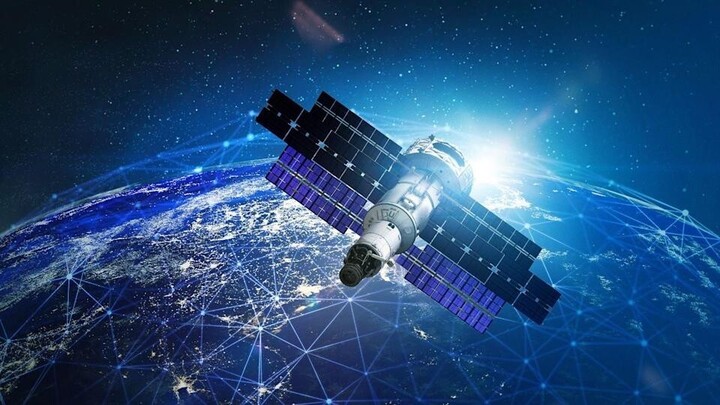 Hình ảnh mô phỏng vệ tinh địa tĩnh hoạt động trên quỹ đạo. (Nguồn: Getty Images)