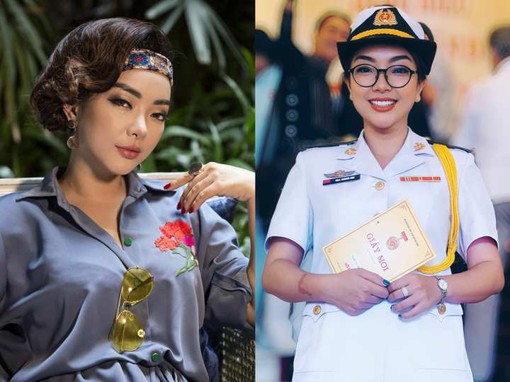 Ca sĩ Phương Anh vừa được thăng quân hàm Thượng tá.