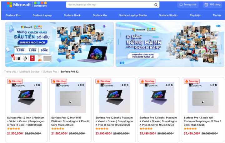Surfacecity - địa chỉ sở hữu Surface Pro 12 chính hãng tại Việt Nam - 1