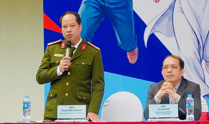 Trung tá Triệu Thành Đạt, chuyên viên chính Cục Đào tạo, Bộ Công an.