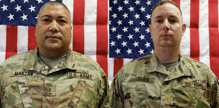 Hình ảnh 6 binh sĩ thiệt mạng được Quân đội Hoa Kỳ cung cấp, bao gồm Chuẩn uý cấp 3 Robert Marzan, 54 tuổi (trái) và Thiếu tá Jerrrey R. O'Brien, 45 tuổi. (Nguồn: Quân đội Hoa Kỳ) X