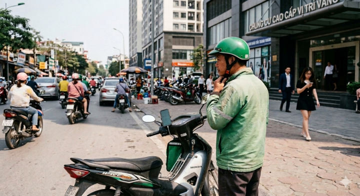 Nhiều khách hàng mặc nhiên tài xế xe công nghệ làm dịch vụ là phải chờ đợi. (Ảnh minh họa: AI)