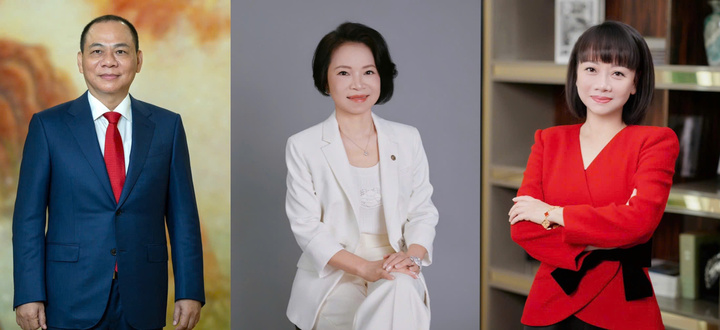 Ông Phạm Nhật Vượng, bà Phạm Thu Hương và bà Phạm Thúy Hằng.