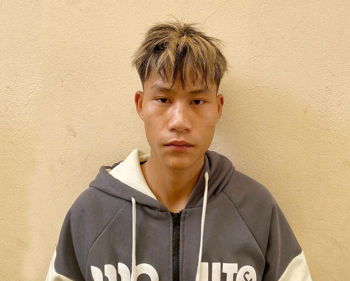 Đinh Văn Hải tại cơ quan công an. (Ảnh: Công an tỉnh Sơn La)