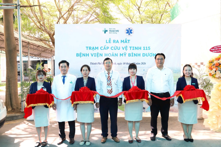 Bệnh viện Hoàn Mỹ Bình Dương ra mắt Trạm Cấp cứu Vệ tinh 115. (Ảnh: HM)