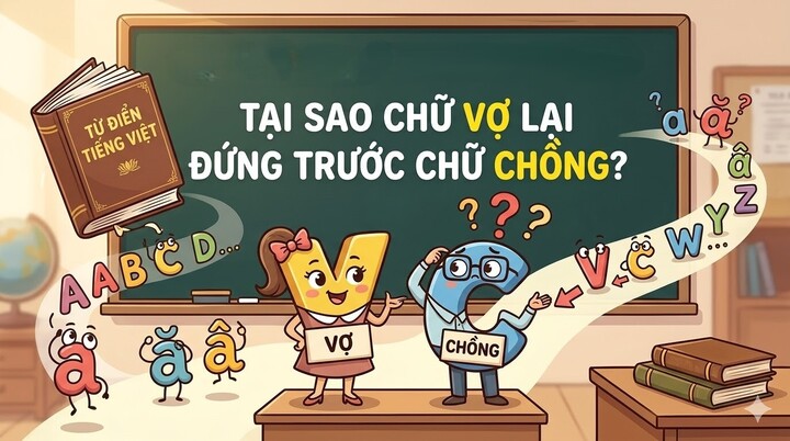 Tại sao chữ vợ lại đứng trước chữ chồng? (Ảnh minh họa)