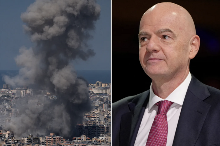 Chủ tịch FIFA Gianni Infantino đang đứng trước một quyết định khó khăn về việc thay thế Iran tại World Cup. (Nguồn: The Sun)