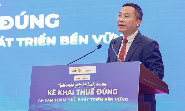 Ông Nguyễn Hồng Sâm, Tổng Giám đốc Cổng Thông tin điện tử Chính phủ, phát biểu khai mạc Hội thảo. (Ảnh: VGP)