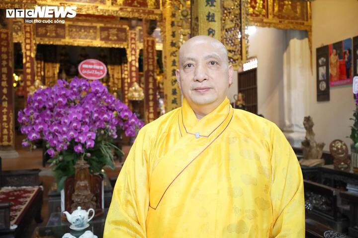 Thượng tọa Thích Quảng Minh - Trụ trì chùa Thắng Phúc, xã Tiên Minh, Hải Phòng.