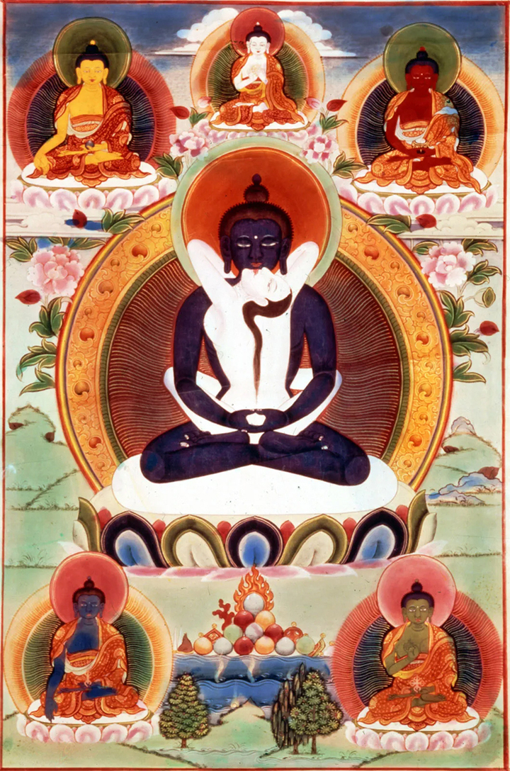 Các bậc thầy Kim Cương thừa đã mượn hình ảnh gần gũi nhất của cuộc sống để nói về hai khái niệm cao siêu nhất trên hành trình tu tập: Trí tuệ và lòng từ bi.