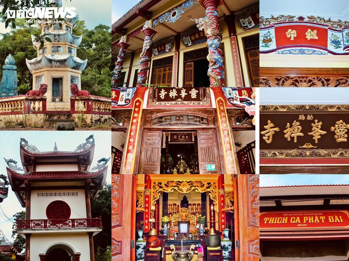 Khu vực chánh điện được xây dựng mang đậm nét kiến trúc Phật giáo truyền thống: mái cong vút, các cột gỗ và hệ thống hoành phi, câu đối được họa tiết chạm trổ tinh xảo, sơn son thếp vàng...