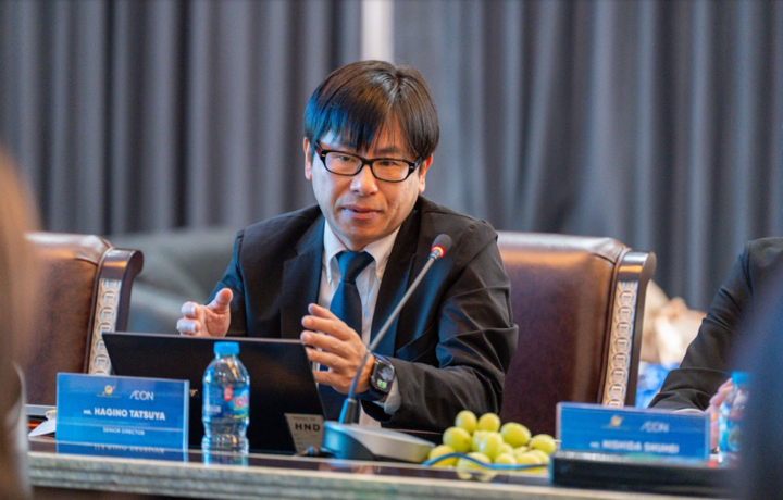 Ông Hagino Tatsuya - Giám đốc Cấp cao AEON Việt Nam - phát biểu tại lễ ký kết.