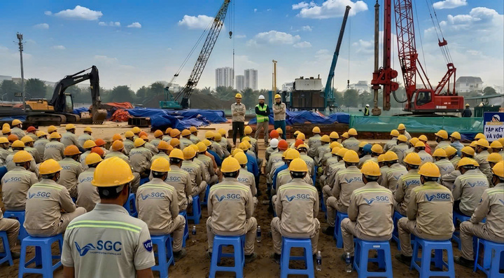 Việc chủ động xây dựng đội ngũ tinh nhuệ giúp SGC làm chủ tiến độ, công nghệ và chất lượng công trình. (Ảnh minh họa: SGC)