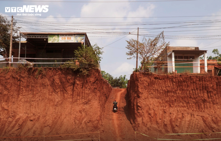 Khu vực hạ cốt nền ĐT 753 qua xã Tân Lợi, Đồng Nai.