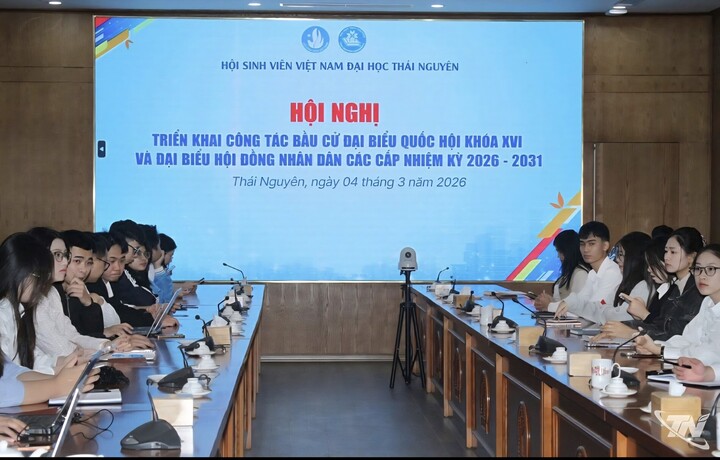 Hội Sinh viên Đại học Thái Nguyên tích cực tuyên truyền về công tác bầu cử trong học sinh, sinh viên.