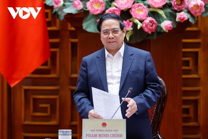 Thủ tướng Phạm Minh Chính phát biểu tại cuộc họp.