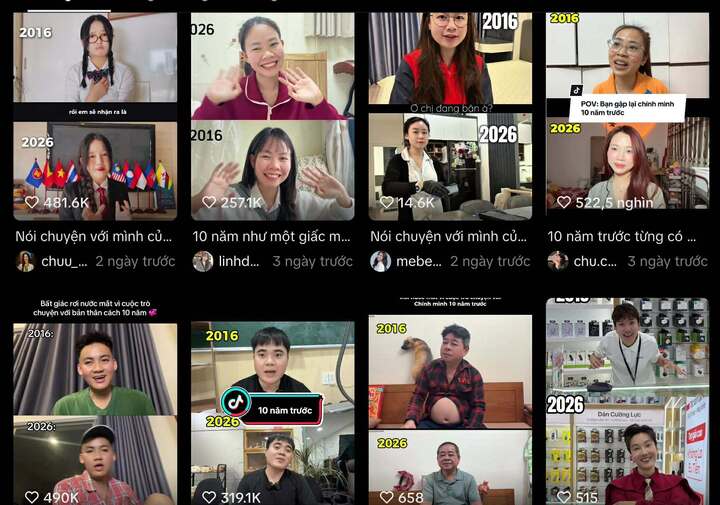 Trend trò chuyện với bản thân 10 năm trước gây sốt TikTok.
