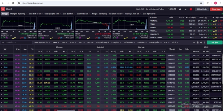 Cổ phiếu DGC trắng bên mua. (Ảnh chụp màn hình)