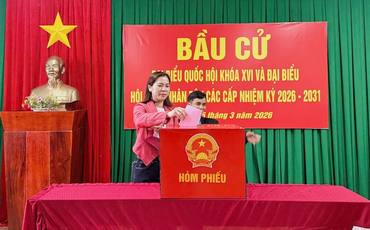 Cử tri tỉnh Quảng Trị bỏ phiếu bầu đại biểu Quốc hội và HĐND các cấp nhiệm kỳ 2026 - 2031. (Ảnh: Báo và Đài PTTH Quảng Trị)
