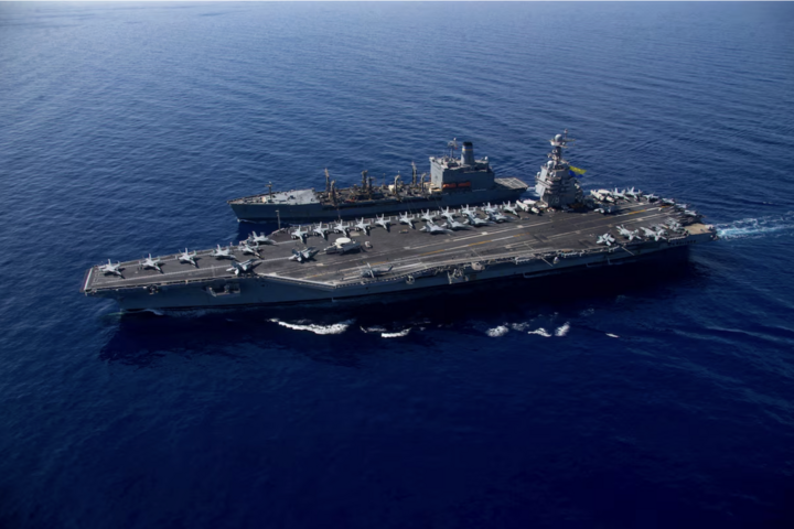 Tàu sân bay lớn nhất thế giới USS Gerald R. Ford. (Ảnh: Reuters)