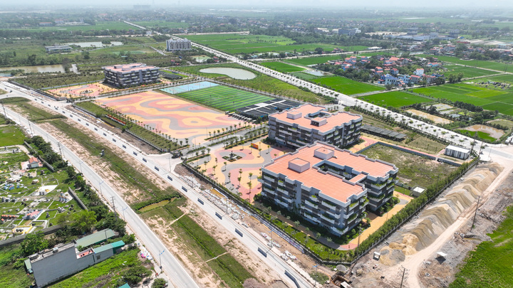 Một số cơ sở giáo dục đã đi vào hoạt động tại Khu đô thị Đại học Nam Cao. (Ảnh: Ánh Dương)