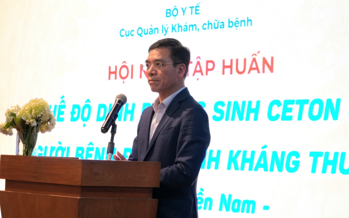 TS.BS Hà Anh Đức - Cục trưởng Cục Quản lý Khám, chữa bệnh (Bộ Y tế) - phát biểu tại buổi tập huấn.