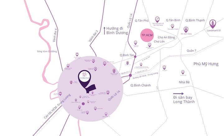 Vị trí dự án Thanh Phú Centre Point.