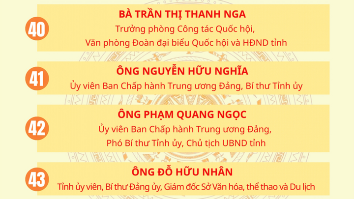 Danh sách 85 người trúng cử đại biểu HĐND tỉnh Hưng Yên khóa XVIII - 12