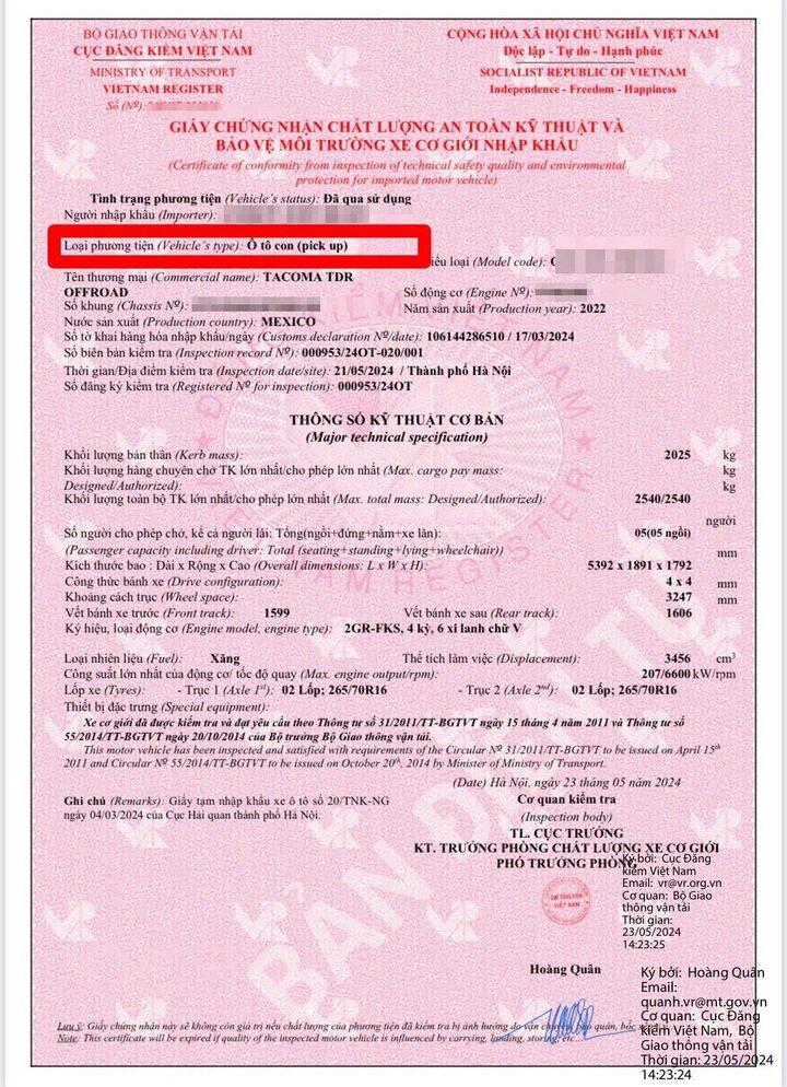 Cục CSGT hướng dẫn phân biệt xe bán tải là xe con hay xe tải - 3