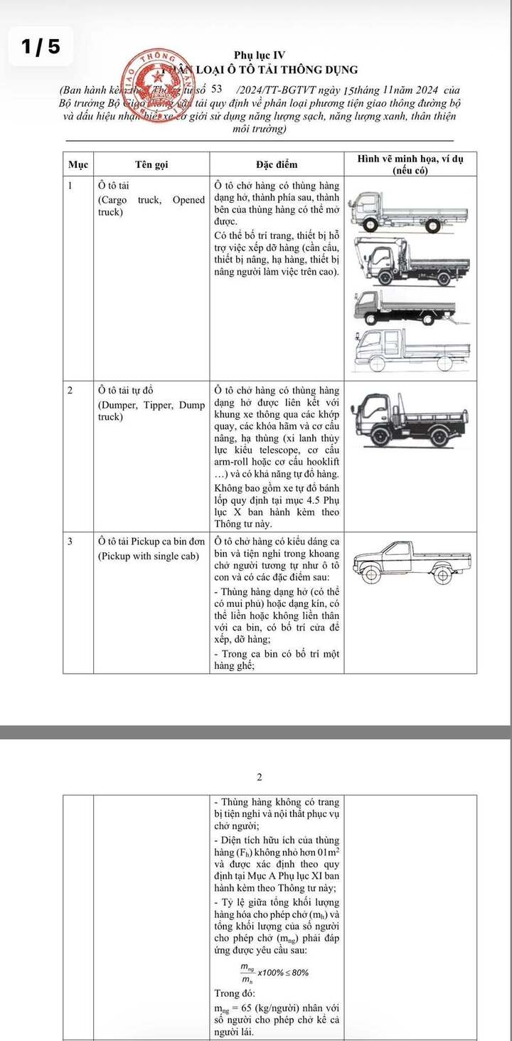 Cục CSGT hướng dẫn phân biệt xe bán tải là xe con hay xe tải - 6